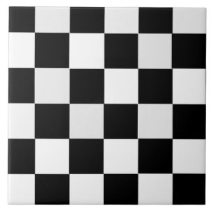 Black and White Chequered Tile