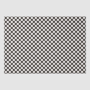 Black and White Chequered Tissue Paper