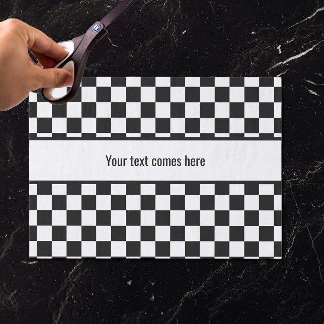 Black and white chequered tissue paper (Creator Uploaded)
