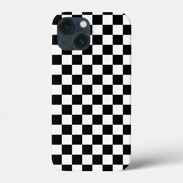 Black and White Chess Digital Print Case-Mate iPhone Case (Back)