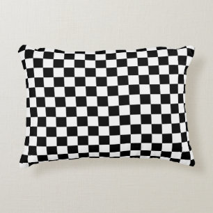 Black and White Chess Digital Print Decorative Cushion