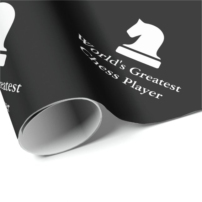Black and white chess piece pattern wrapping paper (Roll Corner)