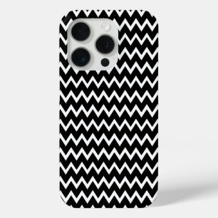Black And White Chevron iPhone 15 Pro Case