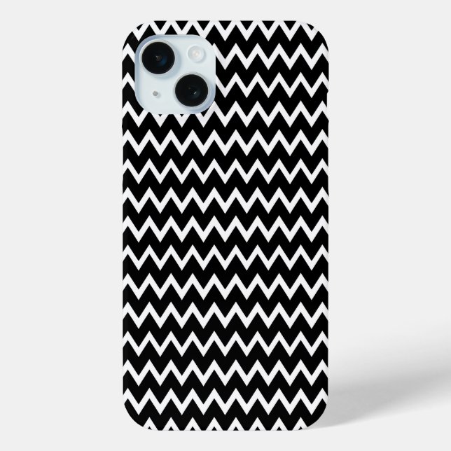 Black And White Chevron Case-Mate iPhone Case (Back)