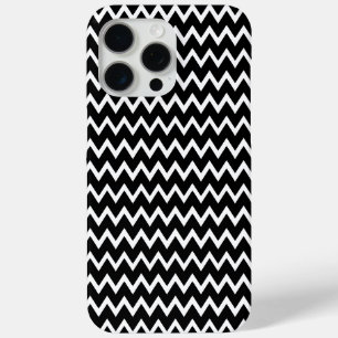 Black And White Chevron iPhone 15 Pro Max Case