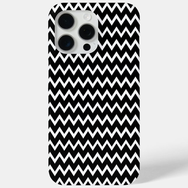 Black And White Chevron Case-Mate iPhone Case (Back)