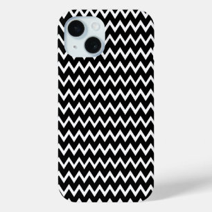 Black And White Chevron iPhone 15 Case
