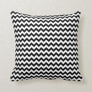 Black and White Chevron Classic Design Cushion