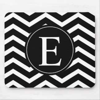 Black and White Chevron Custom Mouse Pad