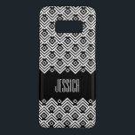 Black and white chevron damask case mate<br><div class="desc">Bold angular patterned Samsung Galaxy case cover in black and white. Pattern designed by Sarah Trett.</div>