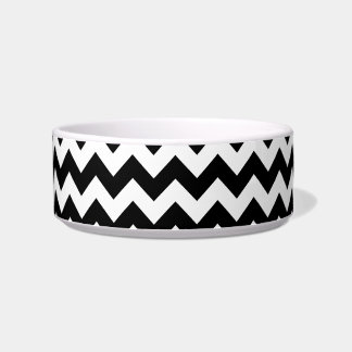 Black and White Chevron Pattern Bowl
