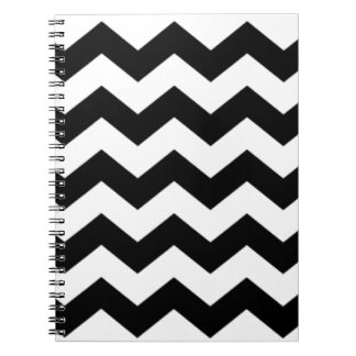 Black and White Chevron Pattern Notebook
