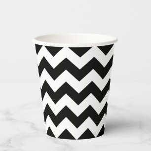 Black And White Chevron Pattern Paper Cup