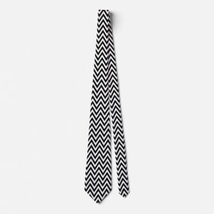 black and White Chevron TIE