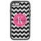 Black and White Chevron with Pink Monogram