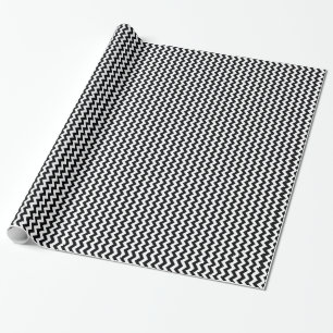 Black and White Chevron Zig Zag Wrapping Paper