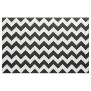 Black and White Chevron Zigzag Fabric