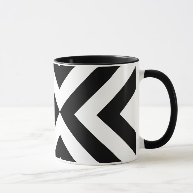 Black and White Chevrons Mug (Right)
