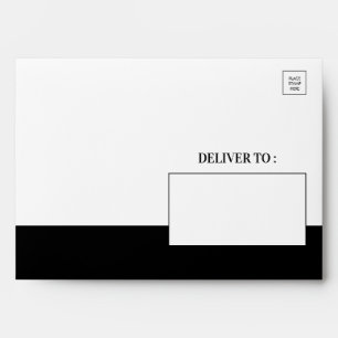Black and White Chic Birthday Envelope
