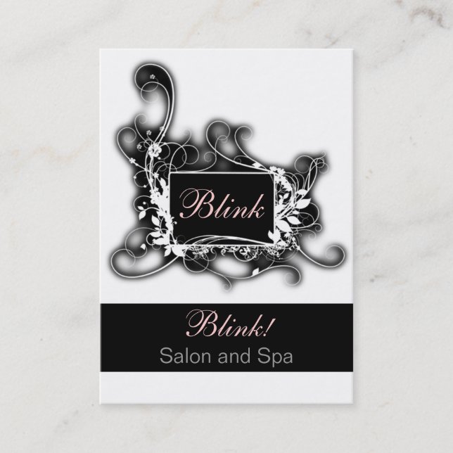 black and white Chic Business Cards (Front)