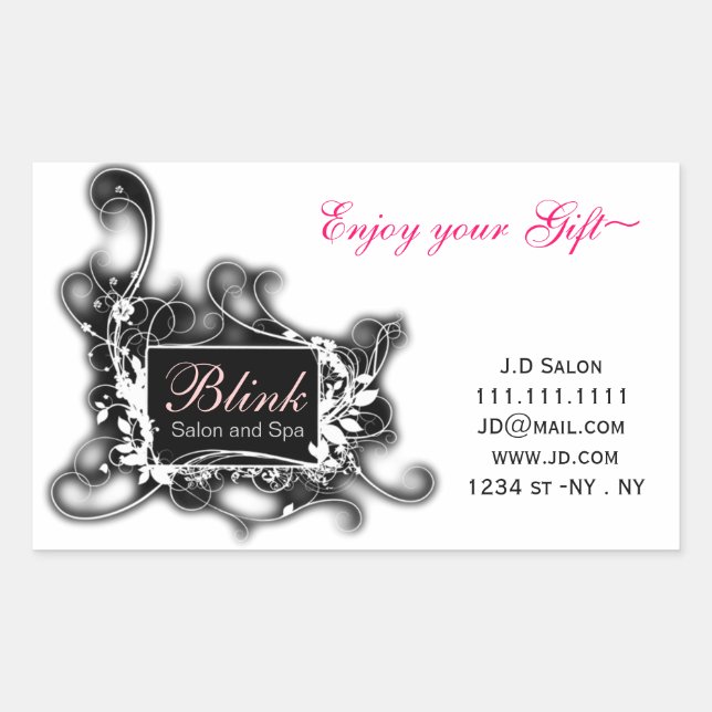 black and white Chic Business stickers (Front)