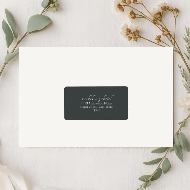 Black and White | Chic Return Address Label (Creator Uploaded)