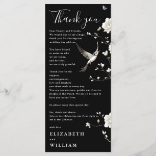Black And White Chinoiserie Wedding Thank You Card