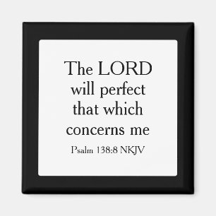 Black and White Christian Bible Verse Scripture Magnet