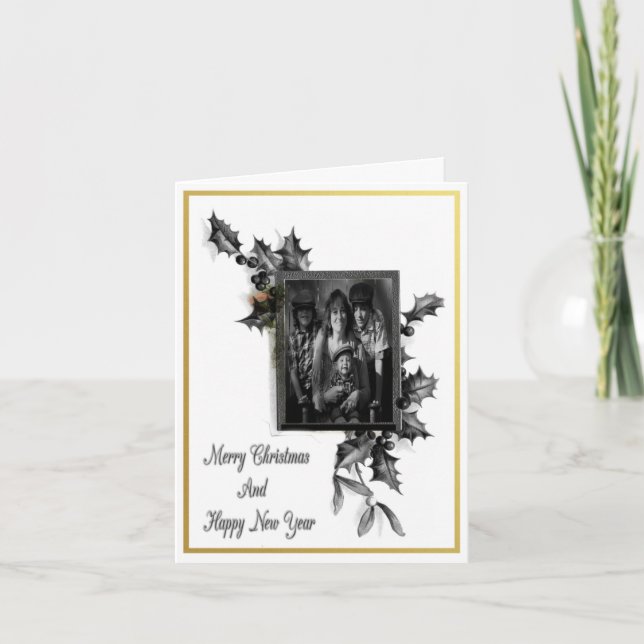 Black And White Christmas Card (Front)