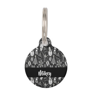 Black and white Christmas characters Pet Tag