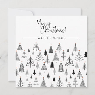 Black and White Christmas Gift Certificate