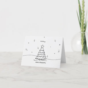 Black and White Christmas Holiday Card