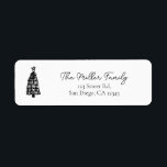 Black and White Christmas Return Address Labels<br><div class="desc">Black and White Christmas Return Address Labels</div>