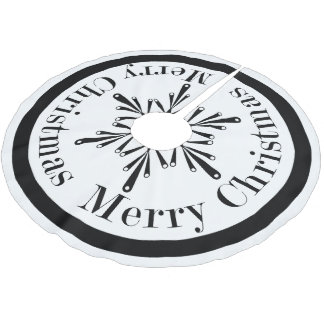 Black and white Christmas Snowflake Tree Skirt