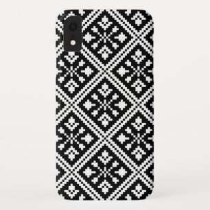 Black and White Christmas Snowflakes Pattern Case-Mate iPhone Case