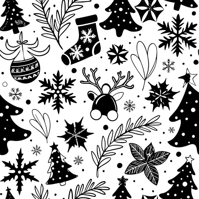 Black and White Christmas  Socks (Creator Uploaded)