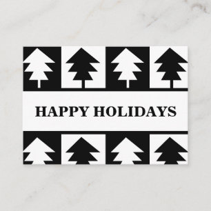 Black and White Christmas Tree Professional Business Card