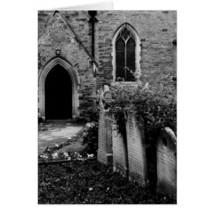 Black and White Church Card