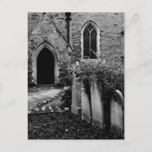 Black and White Church Postcard