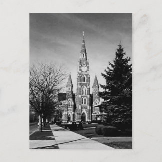 Black and White Church Postcard