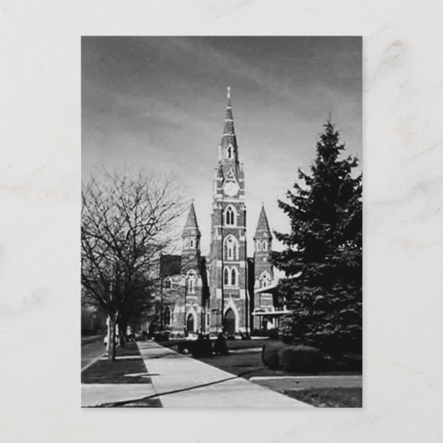 Black and White Church Postcard (Front)