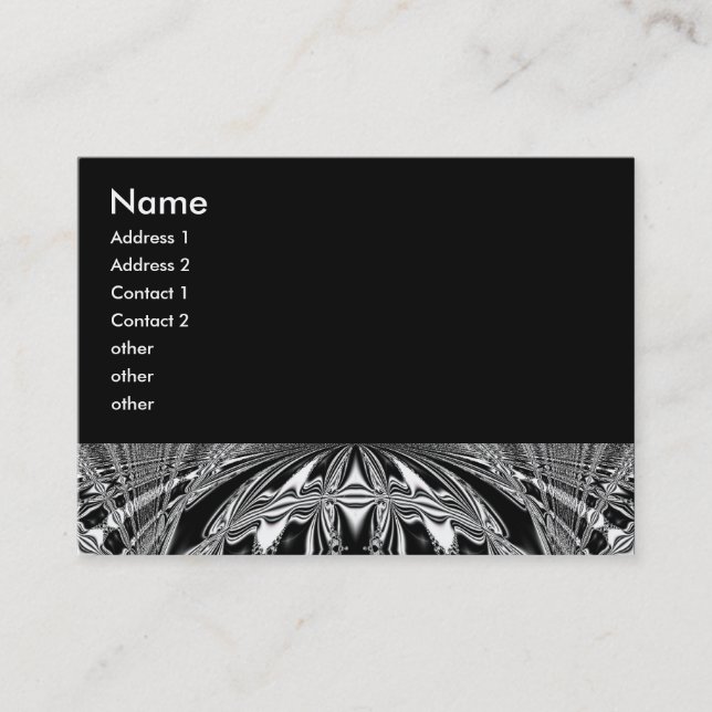 black and white circle business card (Front)