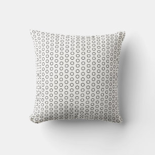 Black And White Circle Polka Dot Patterns Stylish Cushion