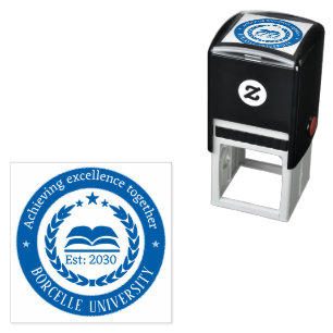 Black and White Circle Professional Stamp Logo
