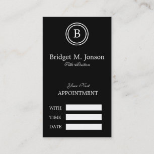 Black And White Circles Appointment Cards