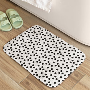 Black and White Circles  Bath Mat
