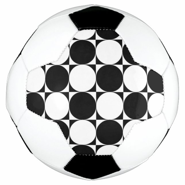 BLACK AND WHITE CIRCLES SOCCER BALL (Front)