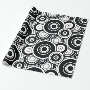 Black and White Circles Wrapping Paper