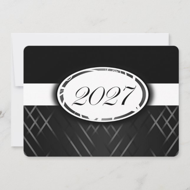 Black and White Class of 2027 Invitations (Front)