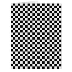 Black and White Classic Chequerboard by STaylor